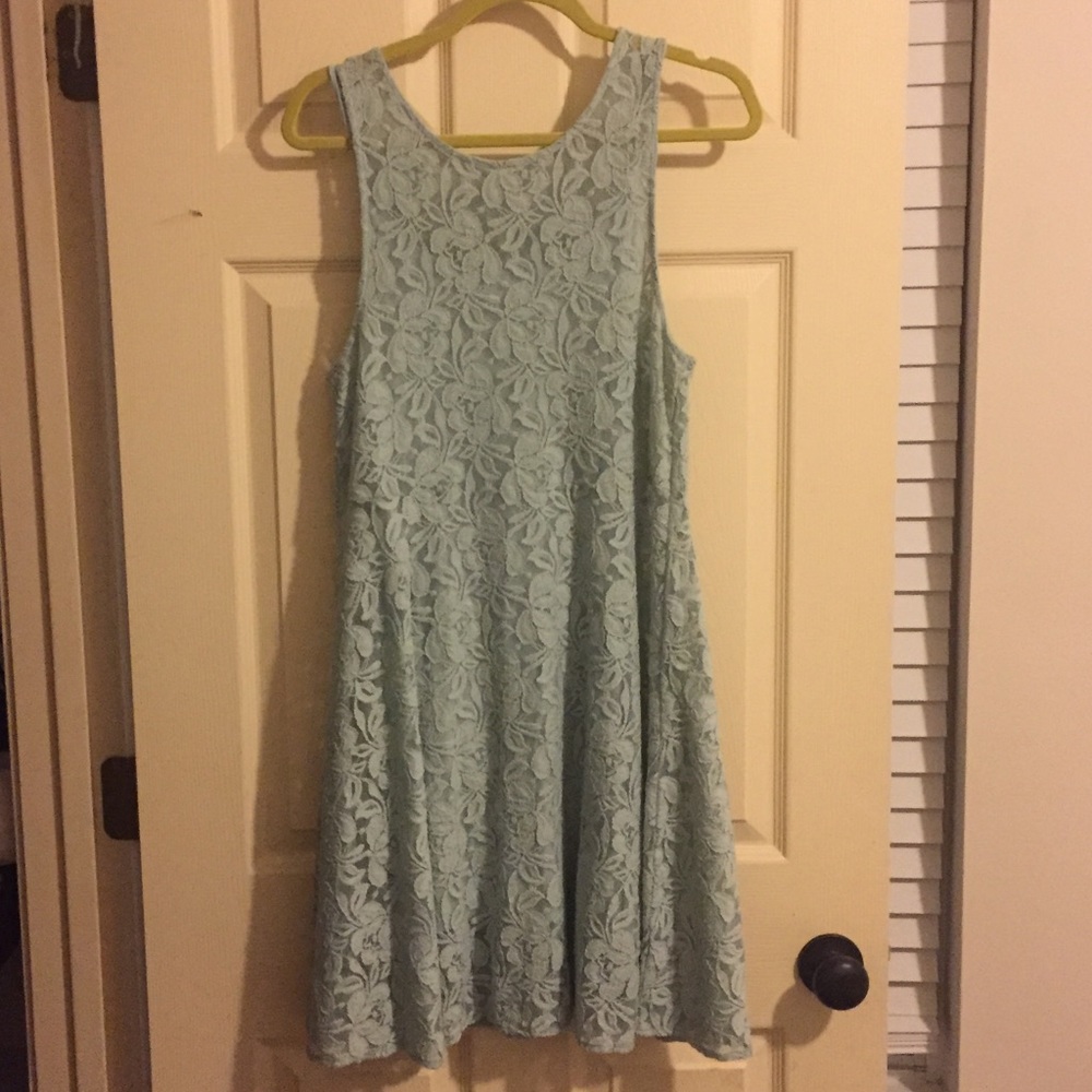 Free People Miles of Lace Dress- Color Sky - Picture 4 of 5
